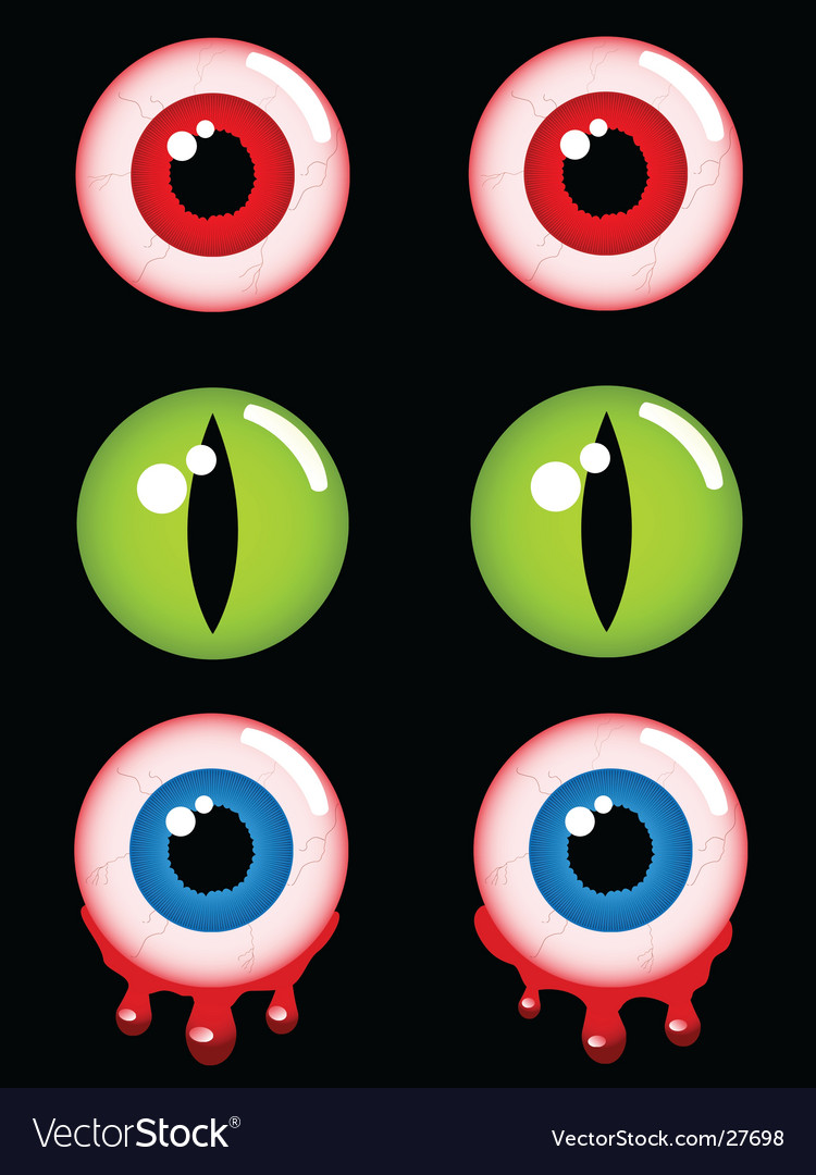 Halloween eyes Royalty Free Vector Image VectorStock