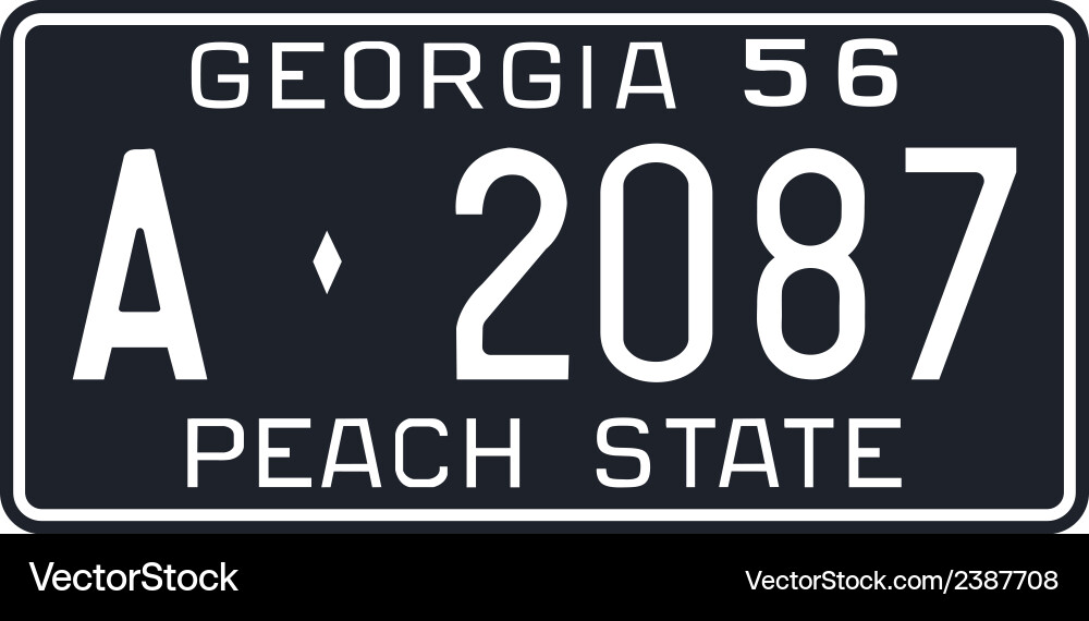 1956 license plate Royalty Free Vector Image