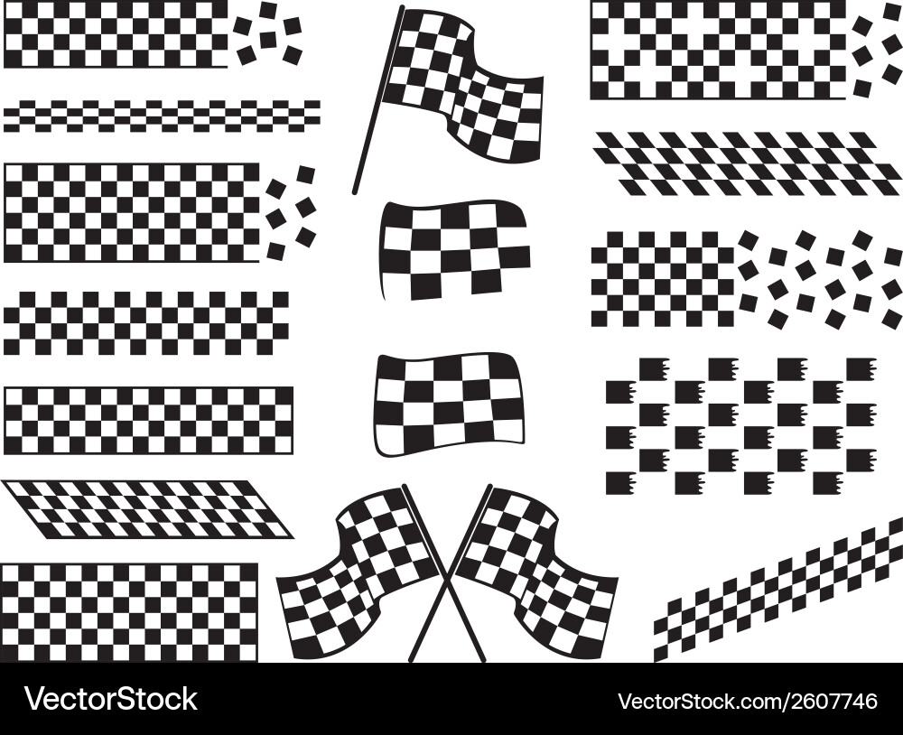 Race flags Royalty Free Vector Image - VectorStock
