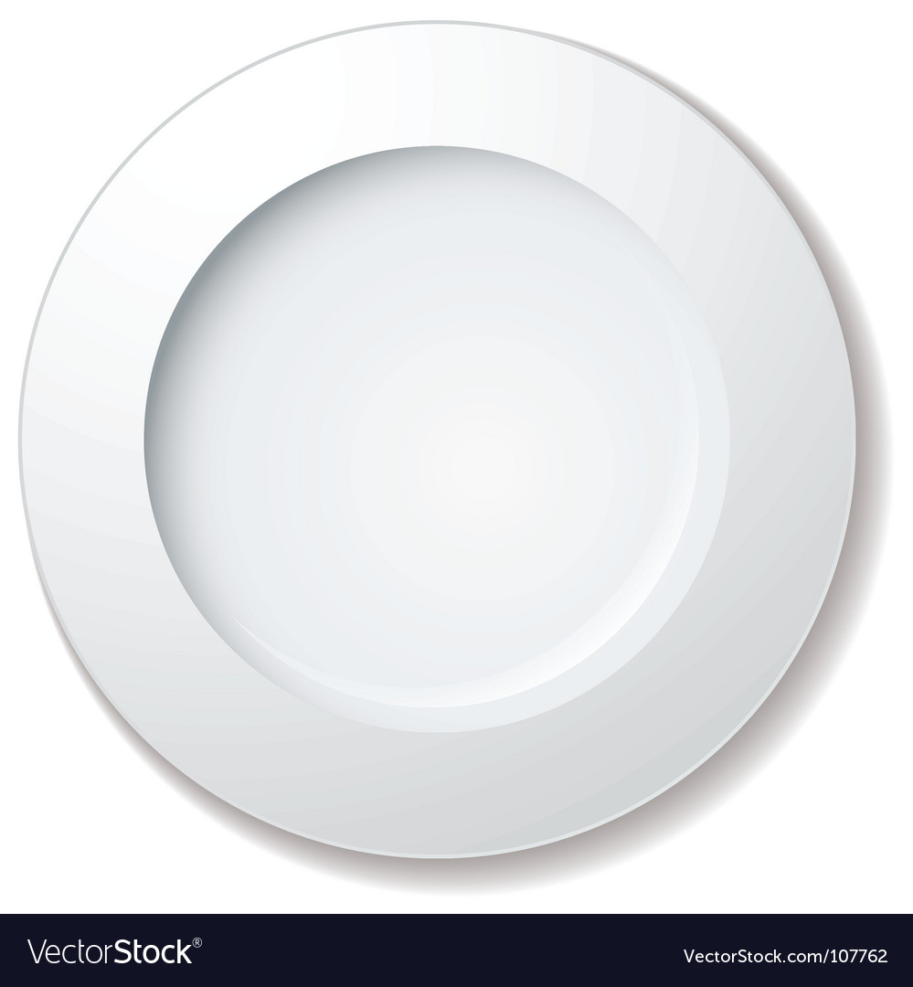 Dinner plate Royalty Free Vector Image VectorStock