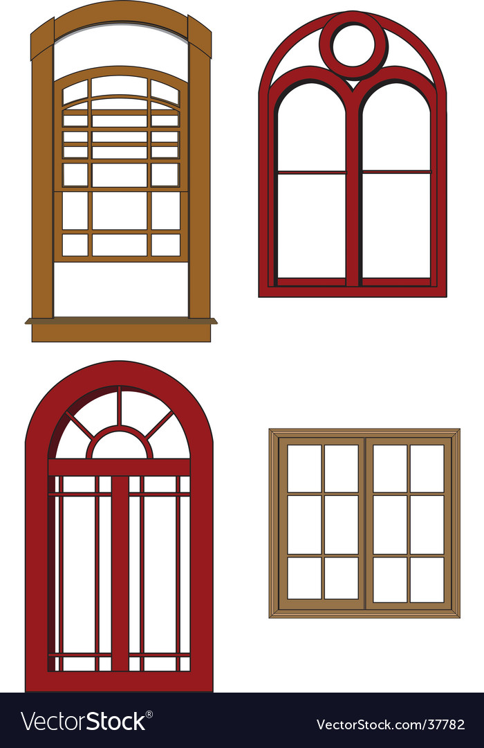 Download Traditional windows Royalty Free Vector Image - VectorStock