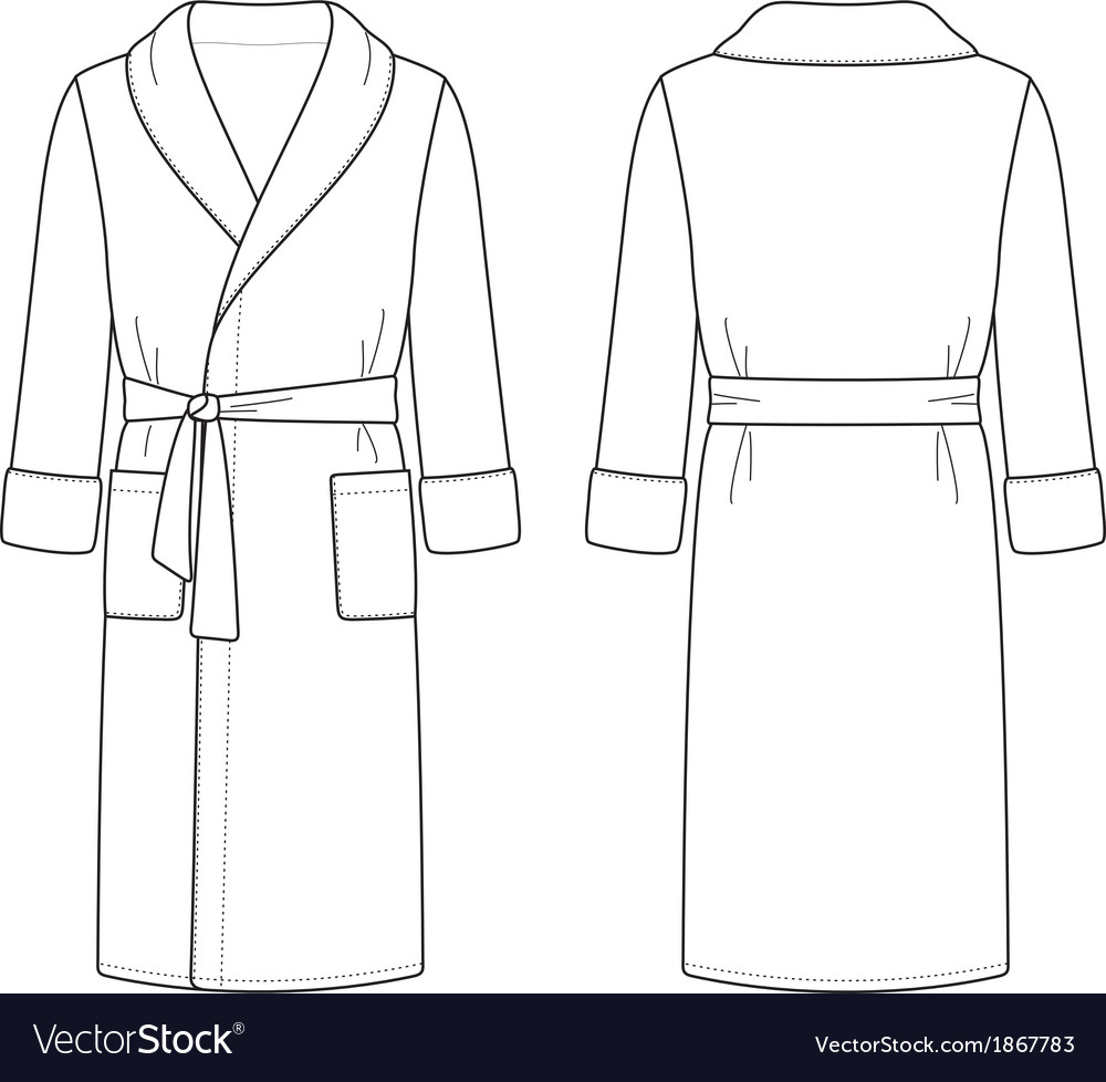 Bathrobe Royalty Free Vector Image VectorStock