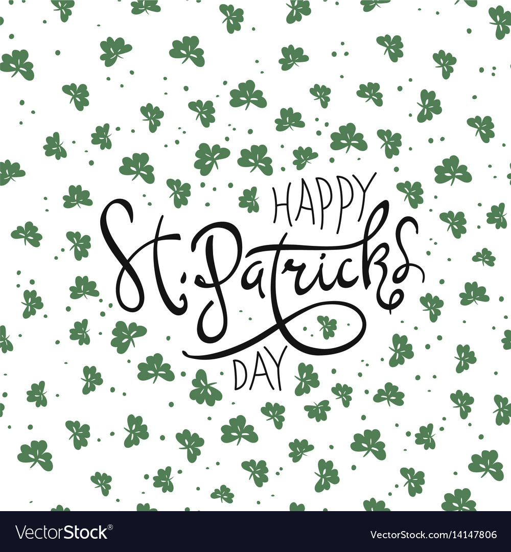 Happy saint patricks day logotype celebration Vector Image