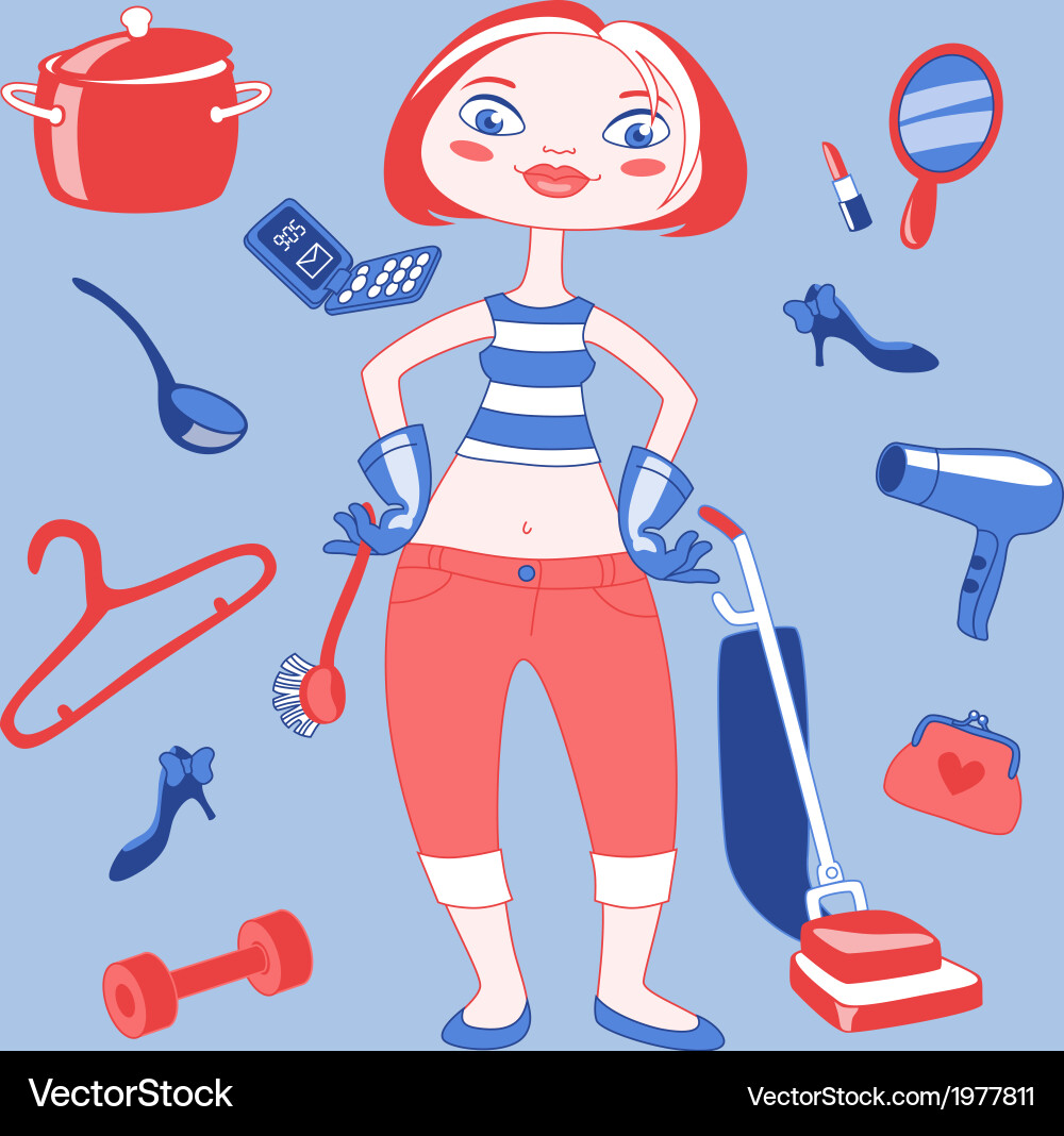 Housewife Royalty Free Vector Image - VectorStock