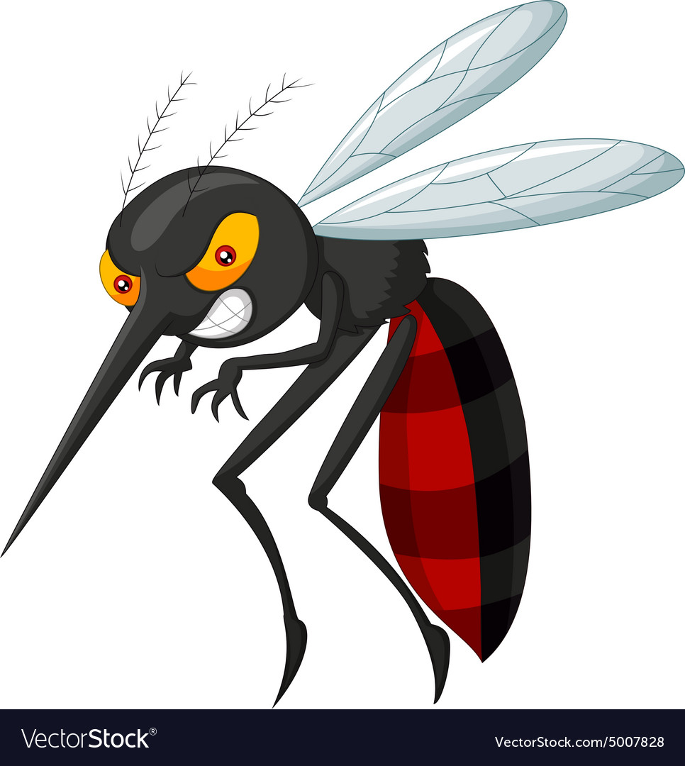 Angry mosquito cartoon vector 5007828