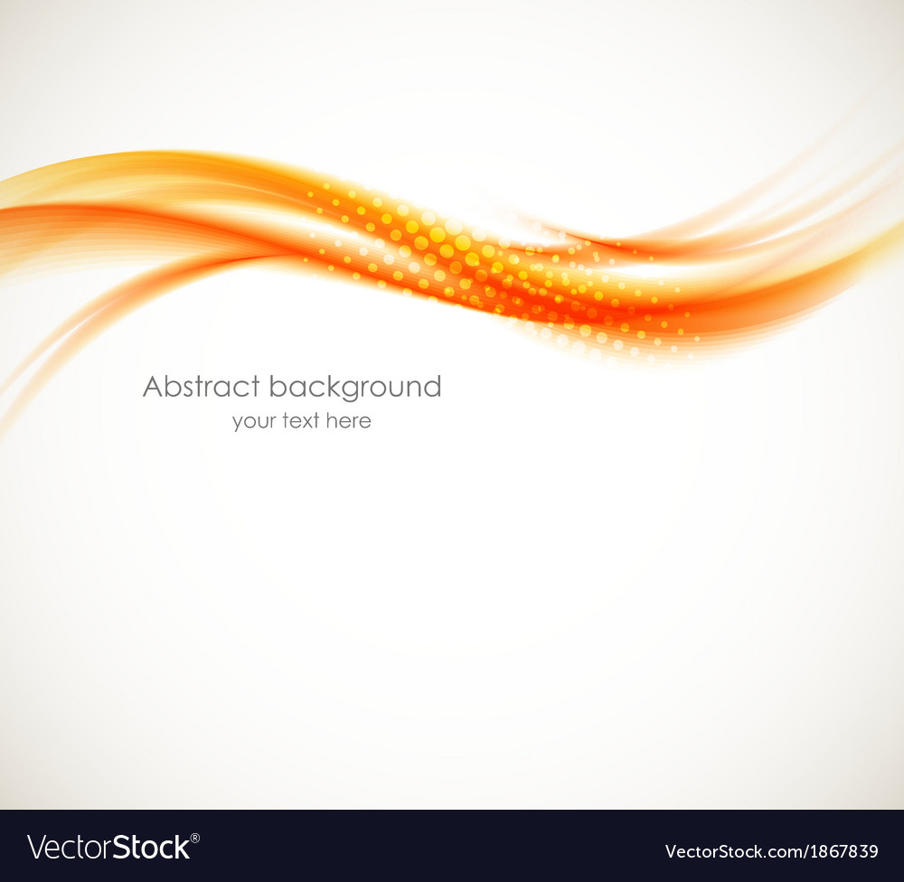 Abstract orange wave Royalty Free Vector Image