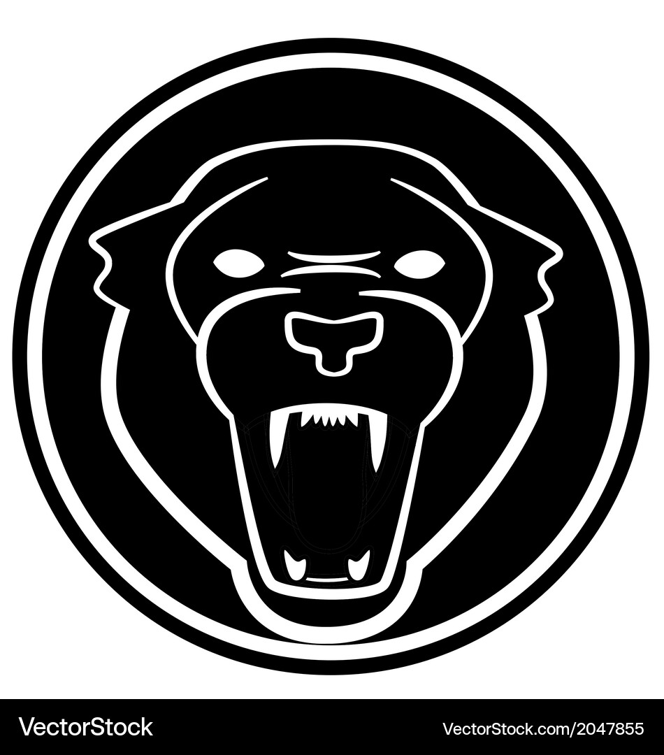 Black panther symbol Royalty Free Vector Image