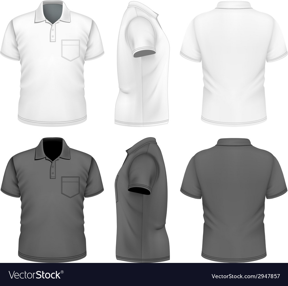 Download Mens polo-shirt design template Royalty Free Vector Image - VectorStock