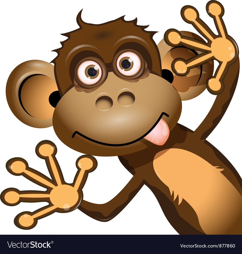 Funny monkey Royalty Free Vector Image - VectorStock