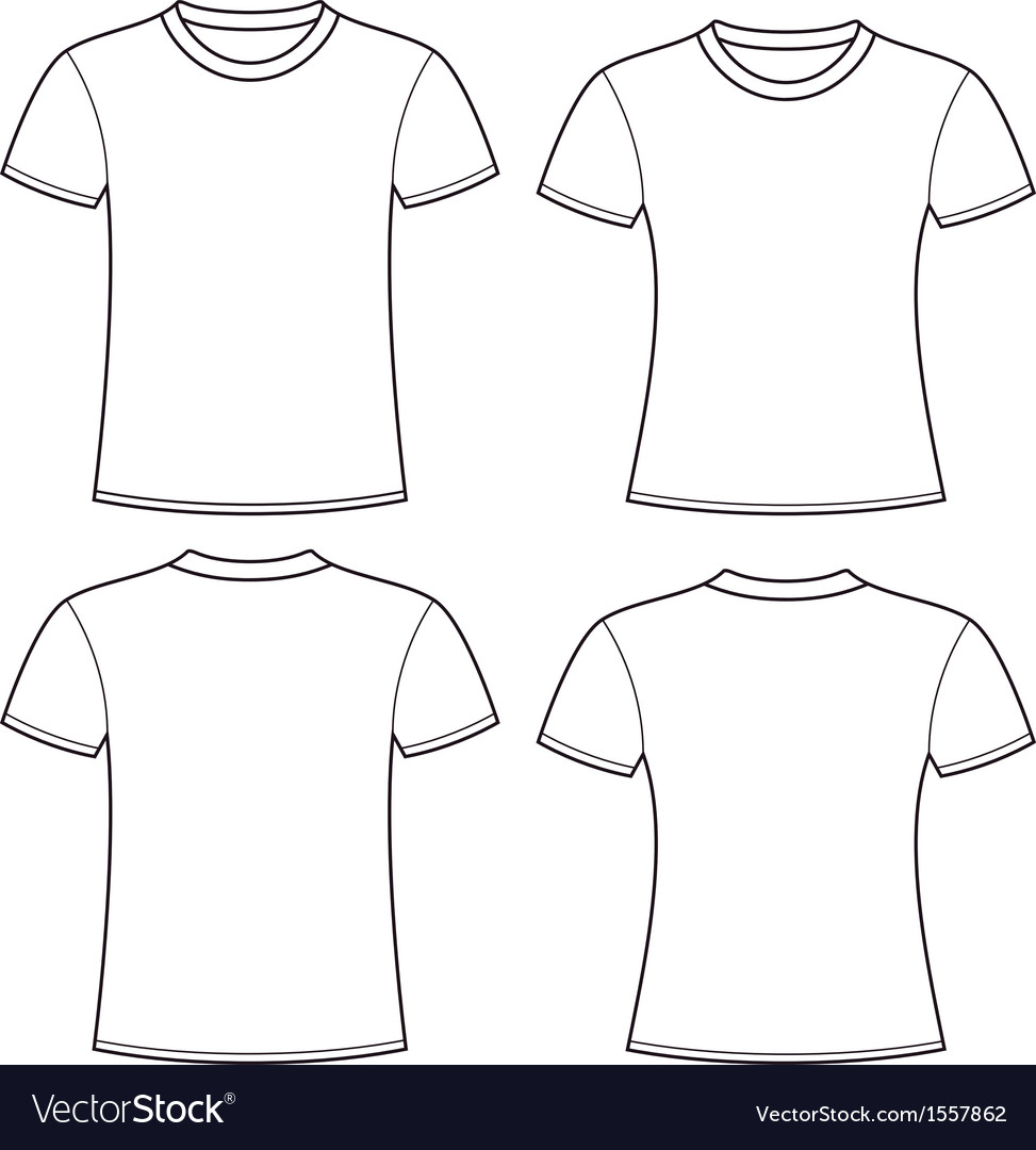 Download Blank t-shirts template Royalty Free Vector Image ...