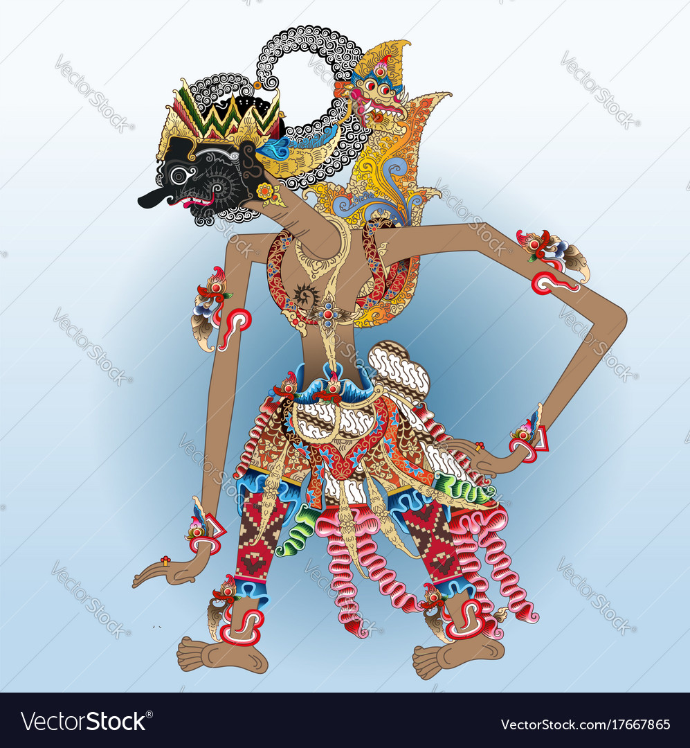 Wayang gatutkaca Royalty Free Vector Image VectorStock