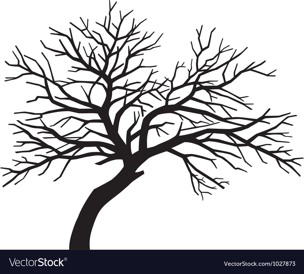 Download Scary bare black tree silhouette Vector Image by Tribaliumvs - Image #1027873 - VectorStock