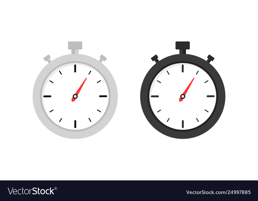 Clock icon set timer watch Royalty Free Vector Image