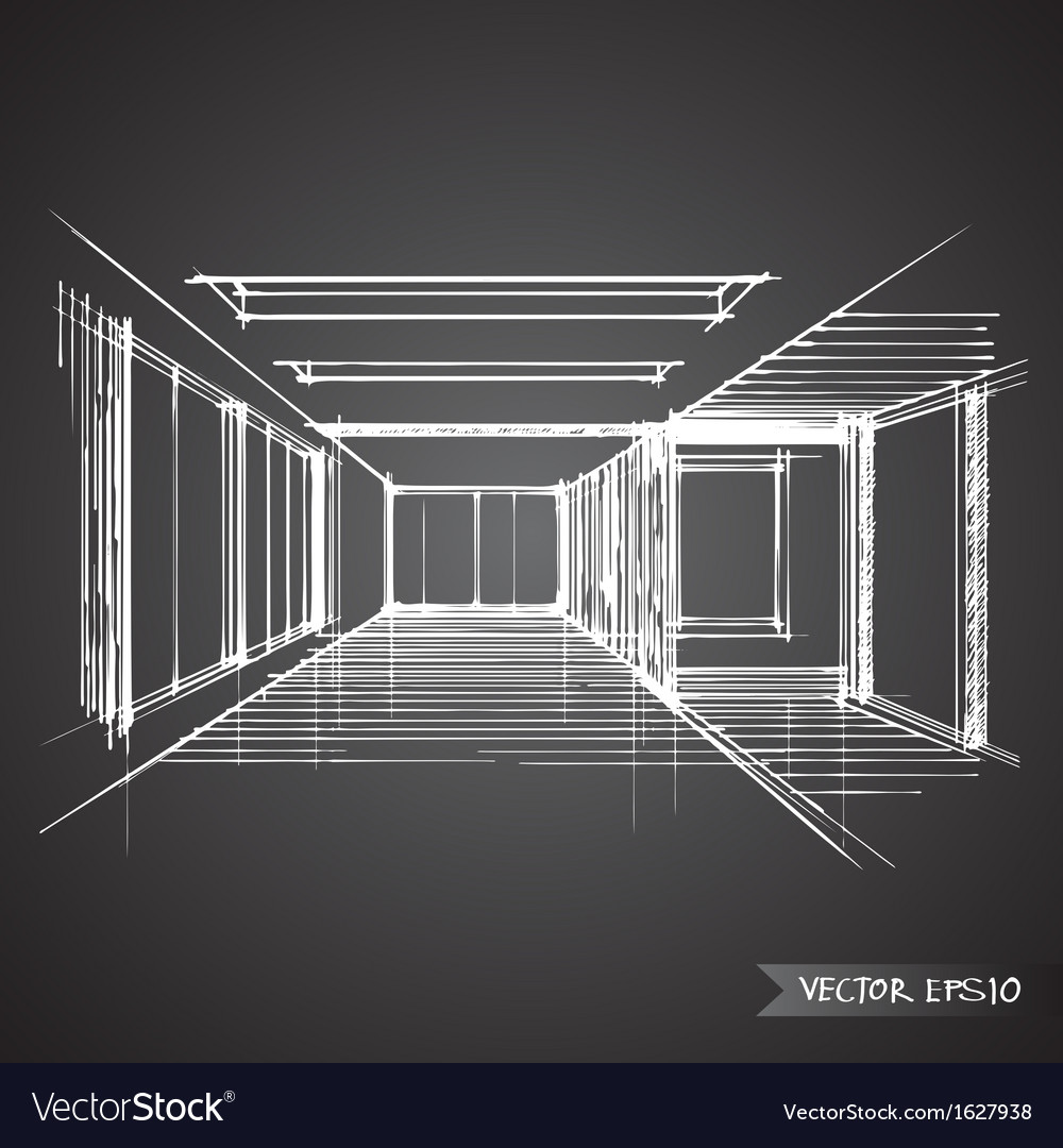 Empty room of interior design Royalty Free Vector Image