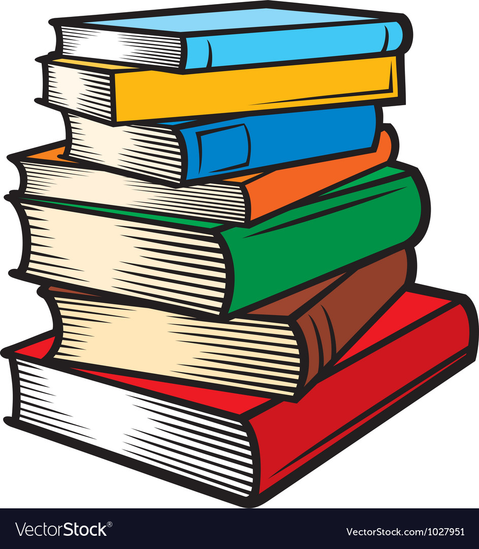 Stack of books  Royalty Free Vector  Image VectorStock