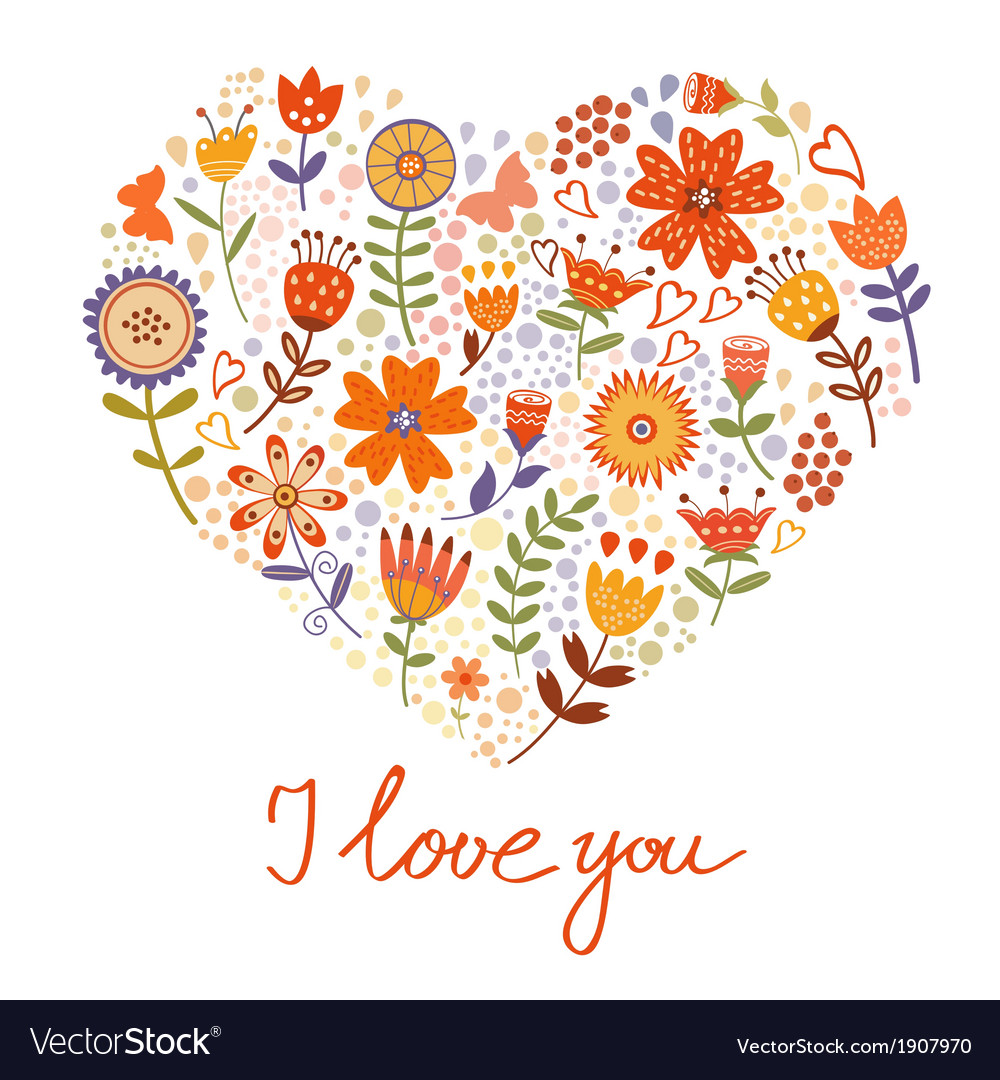 Download Beautiful floral card Royalty Free Vector Image