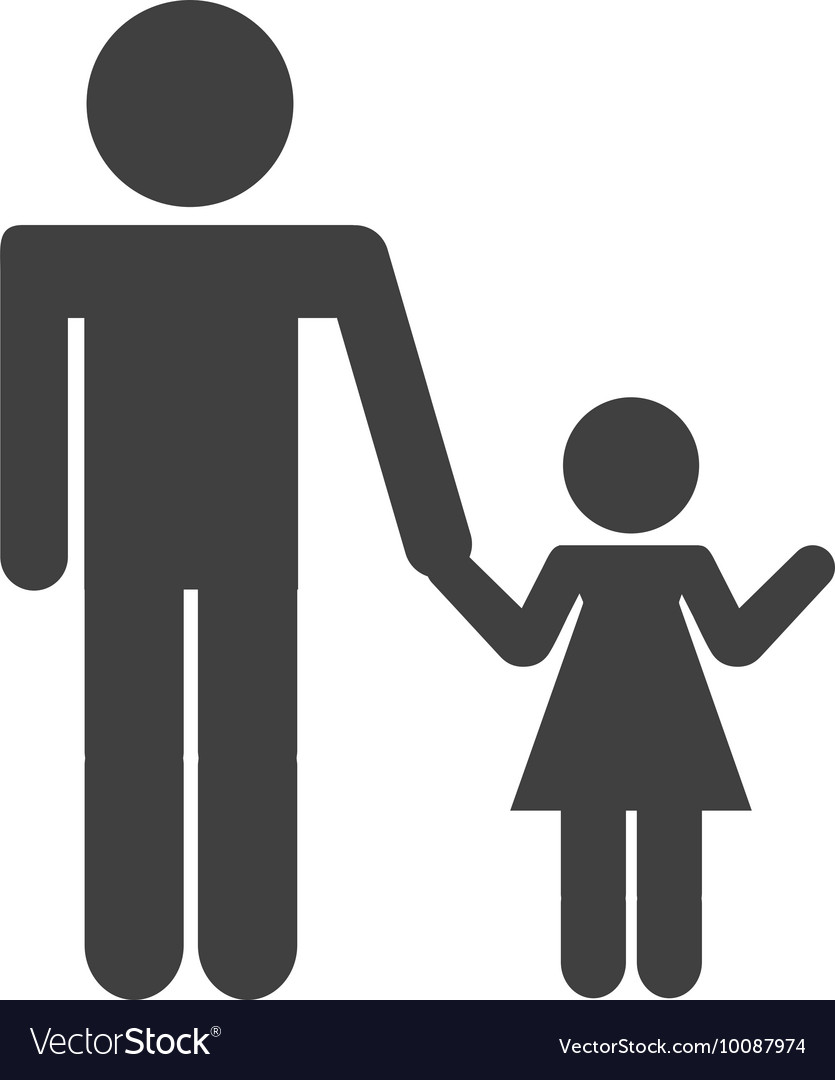 father silhouette isolated icon vector image