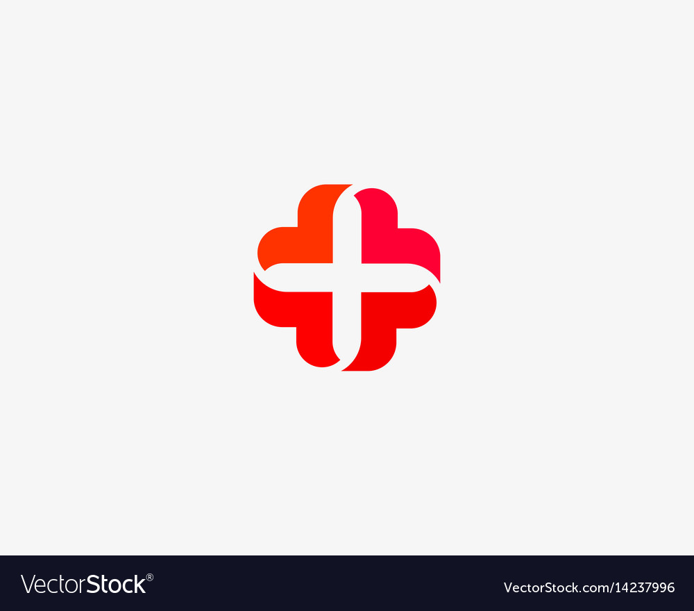 Download Abstract medical cross logo design creative plus Vector Image