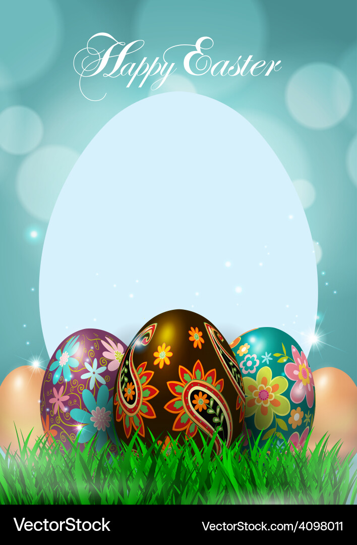Happy Easter Greeting Card Royalty Free Vector Image