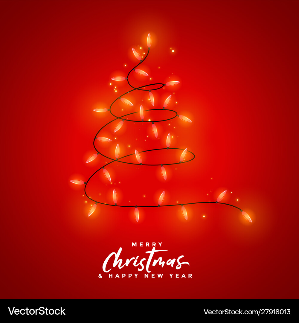 Merry christmas light decoration background Vector Image