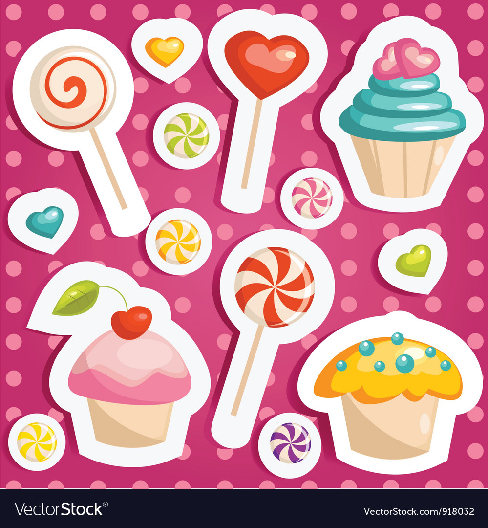 Cute candy stickers Vector Image by kariiika Image 918032 VectorStock
