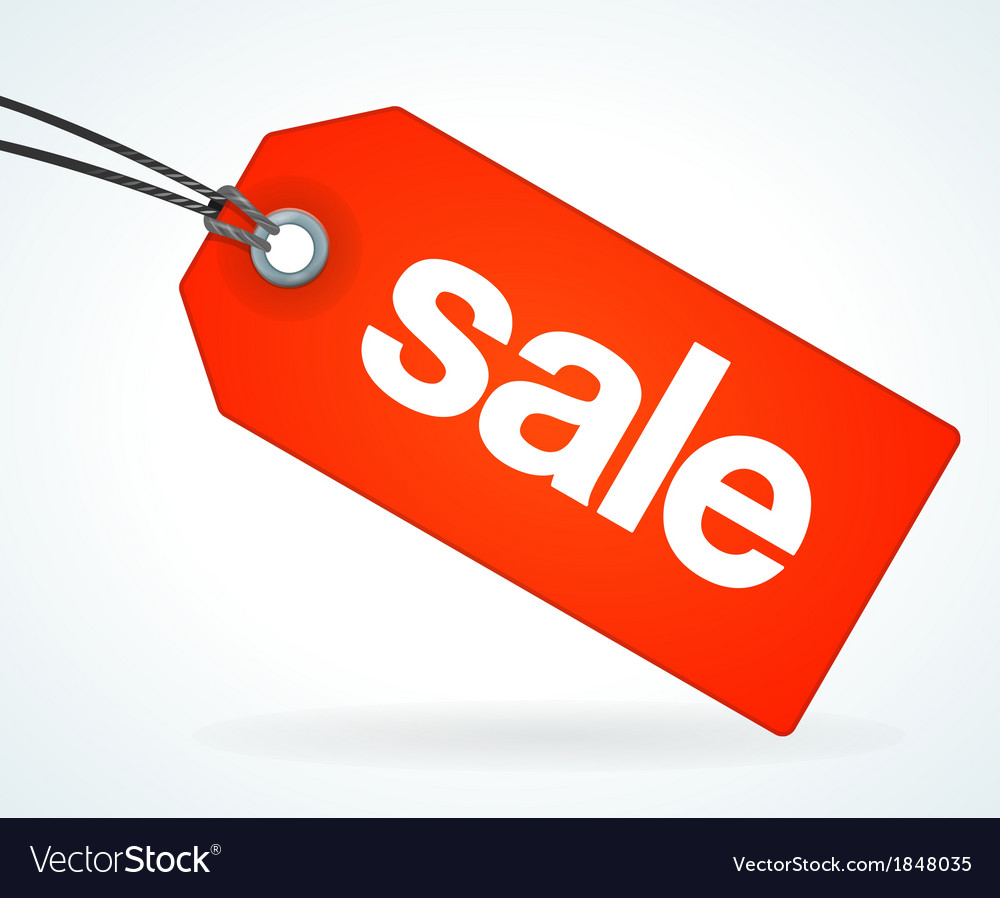 Red Sale Tag Royalty Free Vector Image - VectorStock