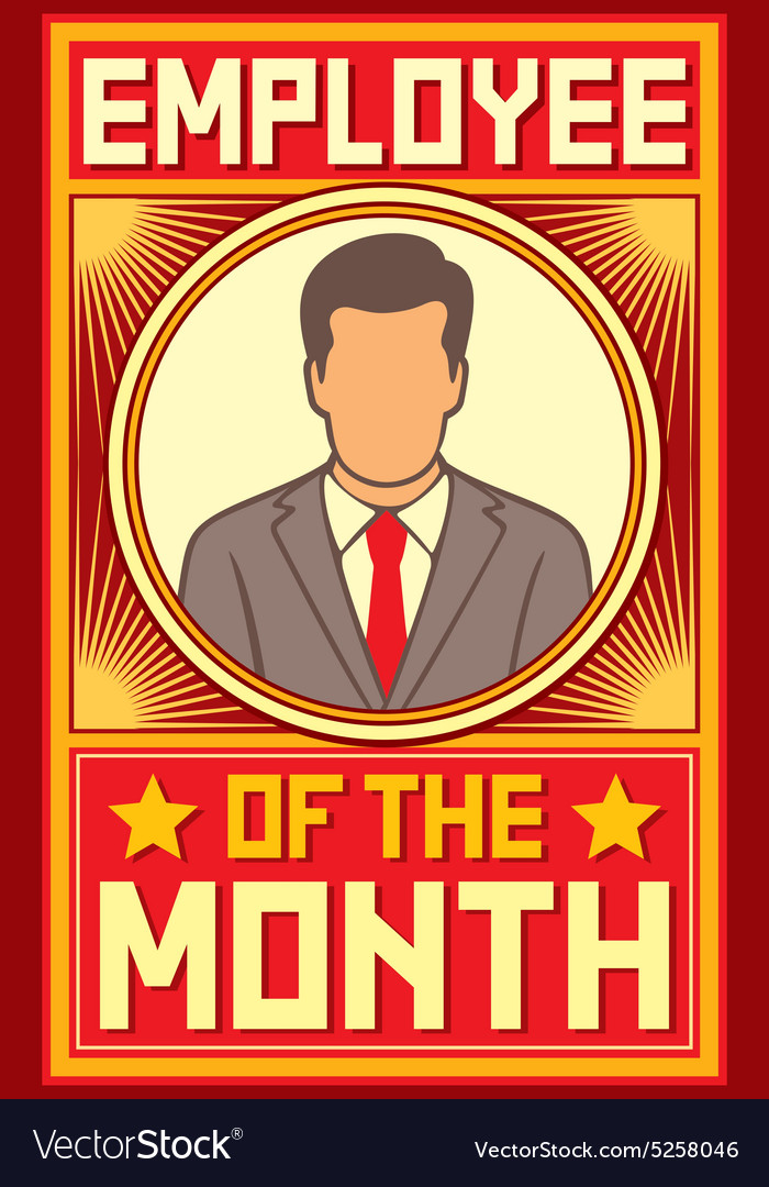 employee of the month design royalty free vector image employee of month