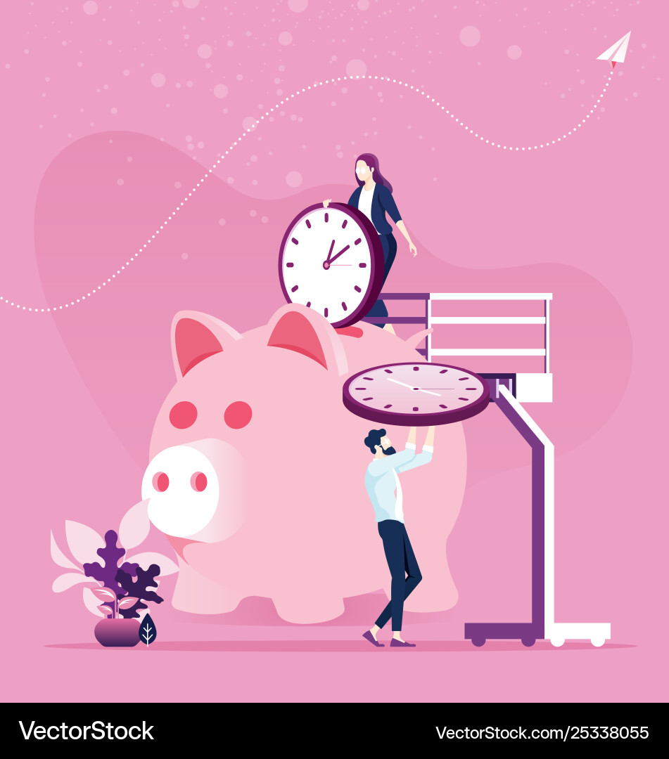 Time management planning save concept Royalty Free Vector
