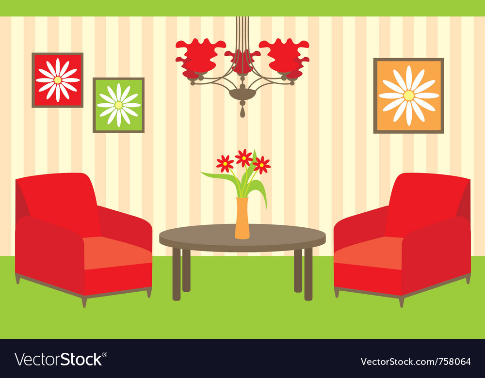 Living room Royalty Free Vector Image - VectorStock Living room Royalty Free Vector Image - VectorStock