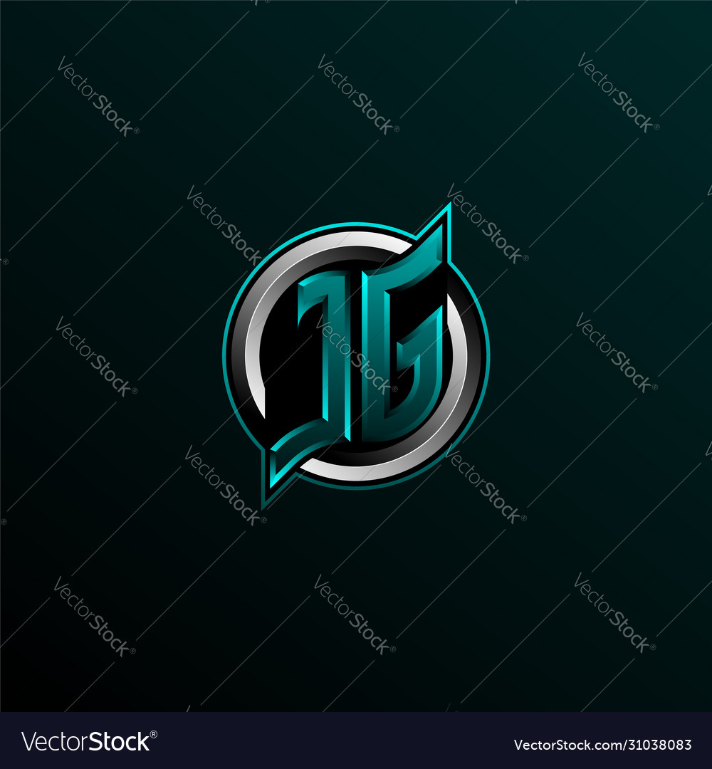 Initial Jg Logo Design Jg Logo Design Royalty Free Vector