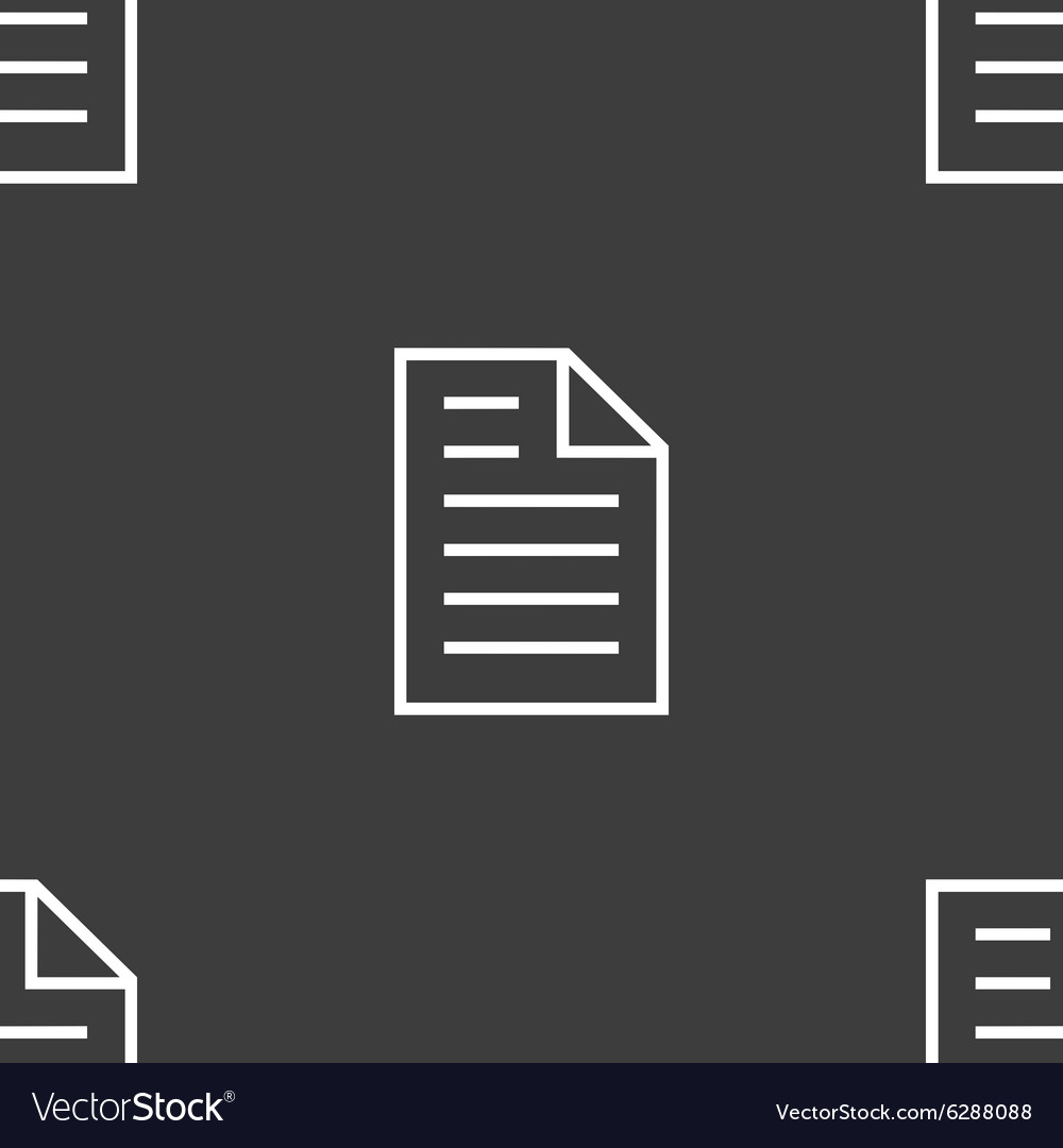 Text file sign icon file document symbol seamless Vector Image