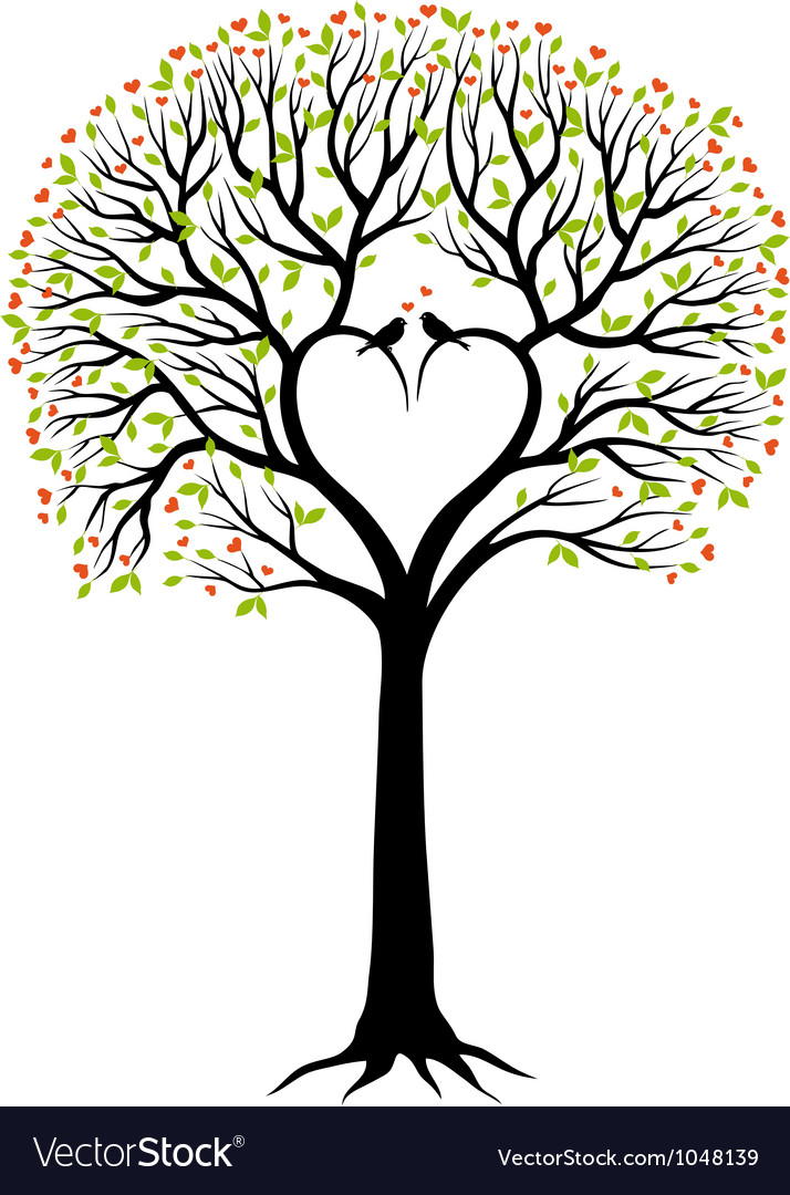 Download Heart tree Royalty Free Vector Image - VectorStock