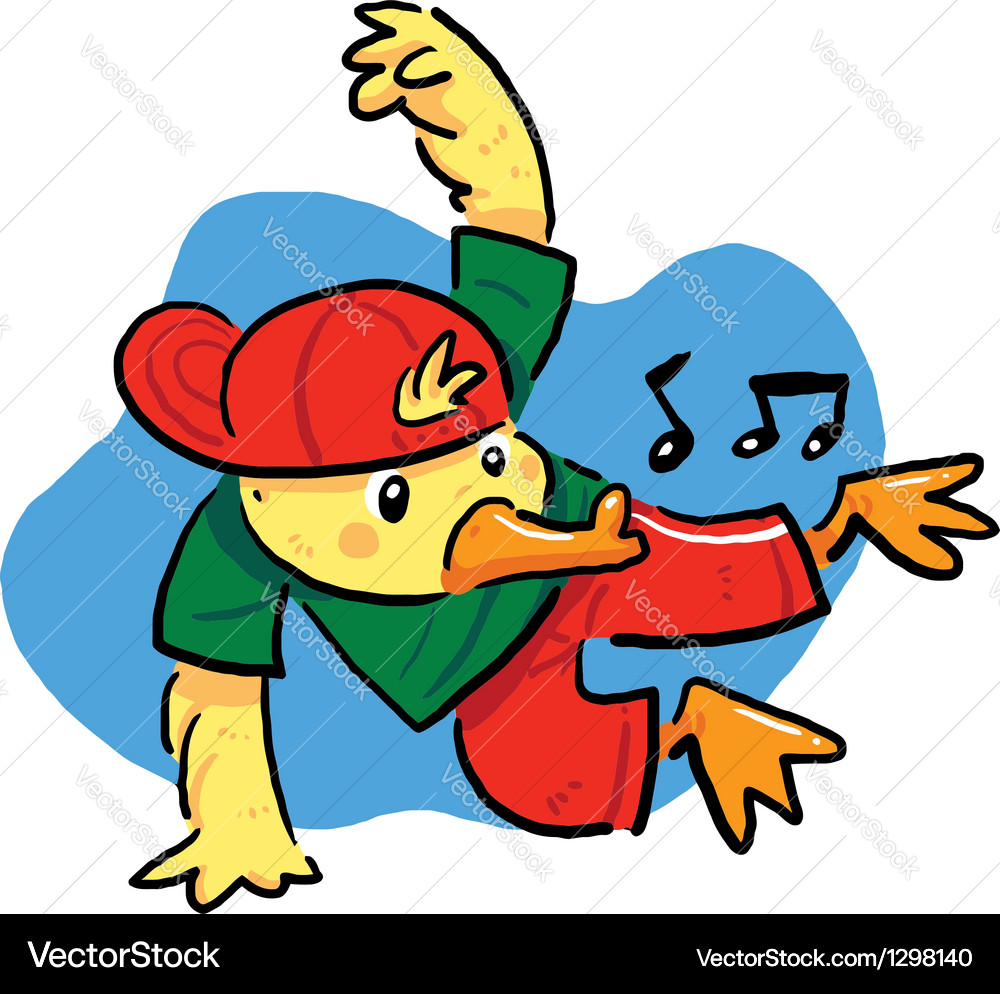 Dancing Duck Royalty Free Vector Image VectorStock