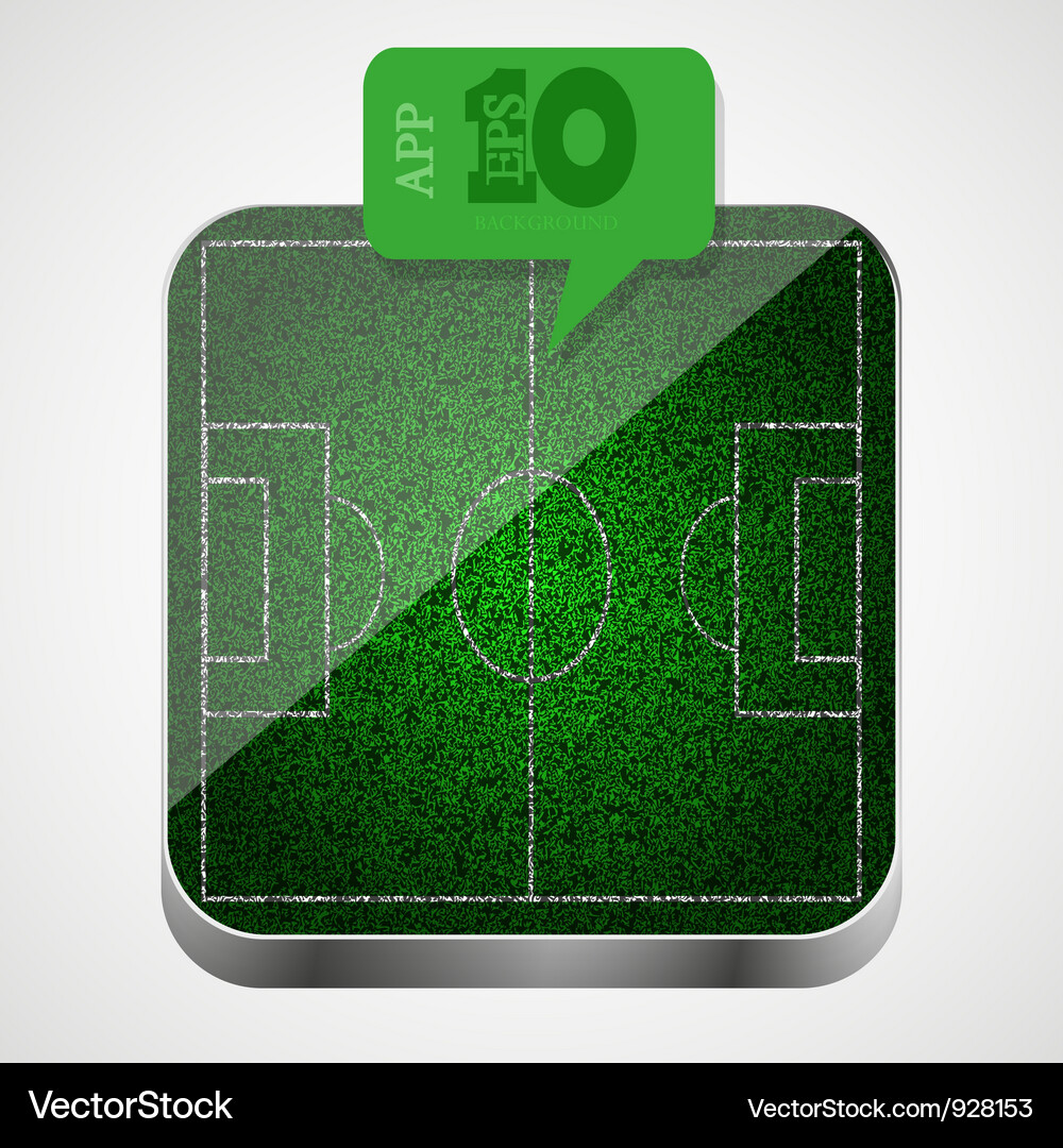 Soccer field app icon Royalty Free Vector Image