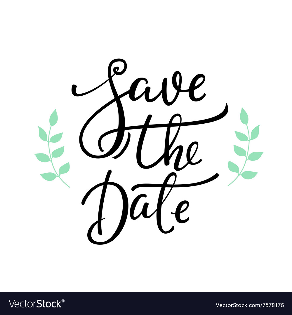 save the date lettering decor royalty free vector image save the date font templates