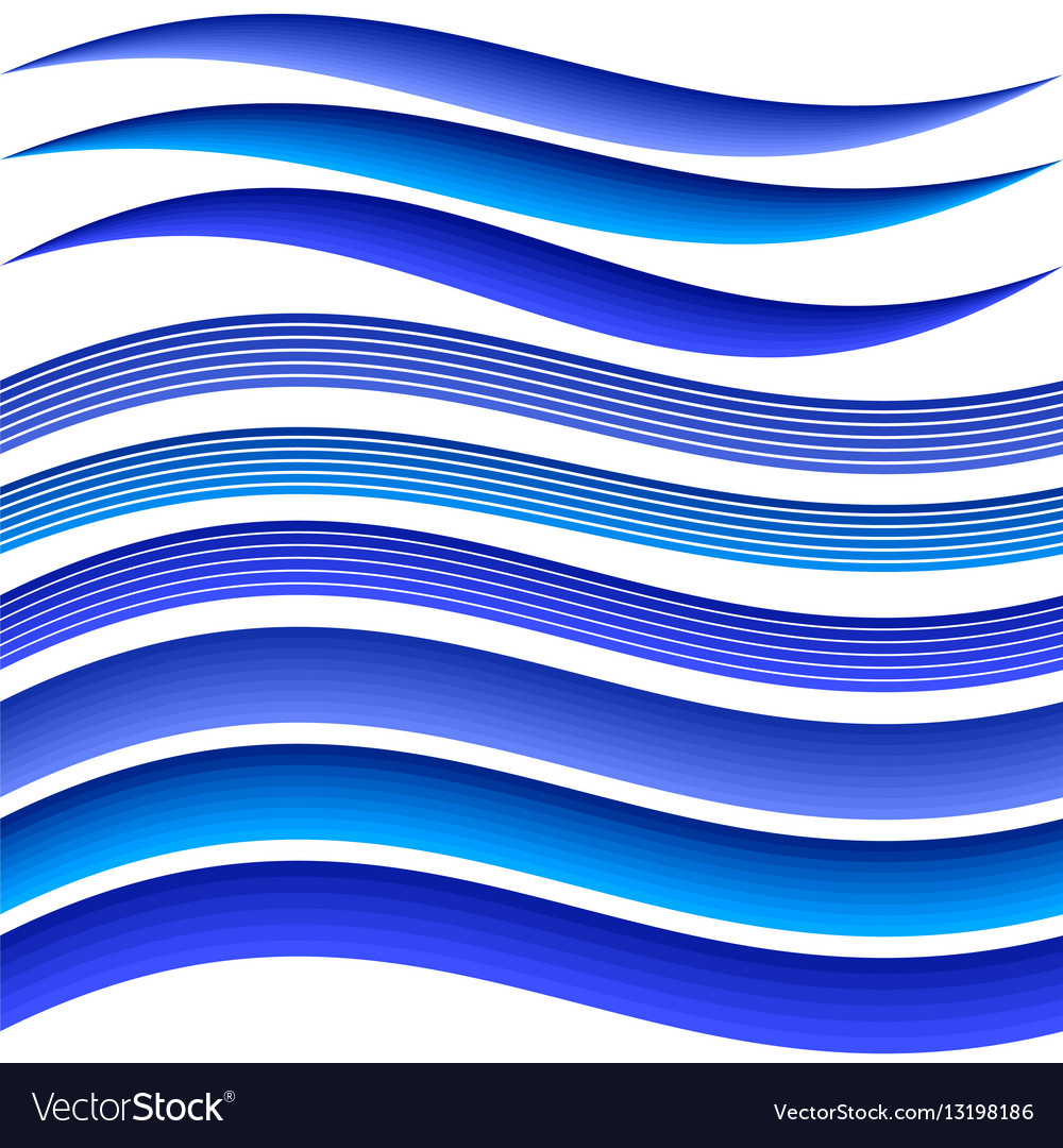 set of abstract blue wavy background water