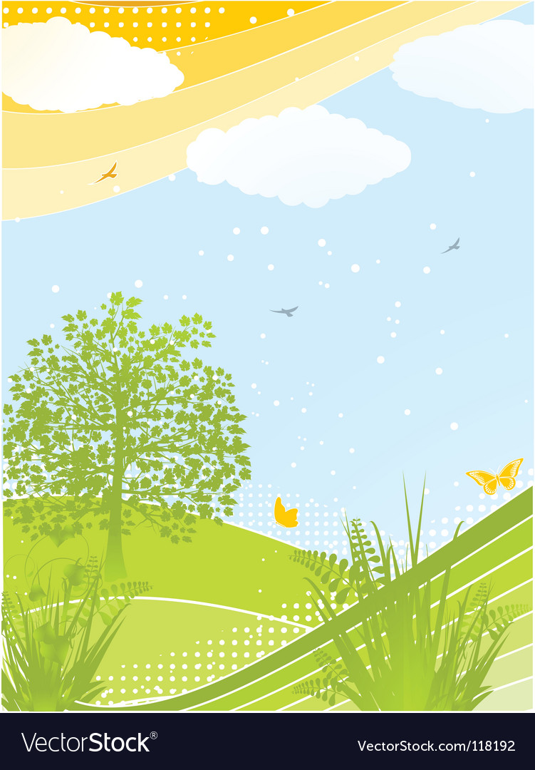 Spring Background Portrait Royalty Free Vector Image