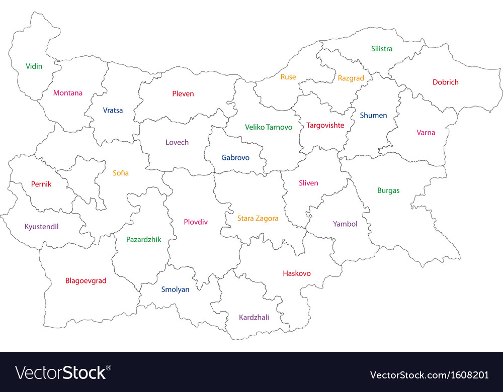 Outline Bulgaria Map Royalty Free Vector Image Outline Bulgaria Map Royalty Free Vector Image