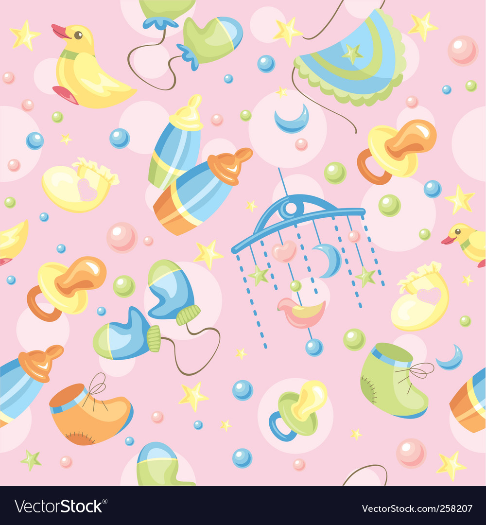 Cute Baby Background Royalty Free Vector Image