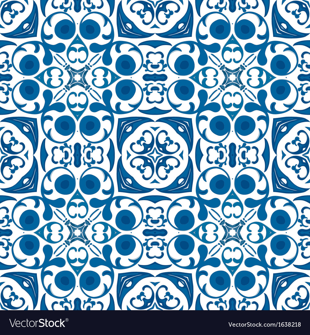Portuguese Tiles Royalty Free Vector Image Vectorstock Portuguese Tiles Vector Image