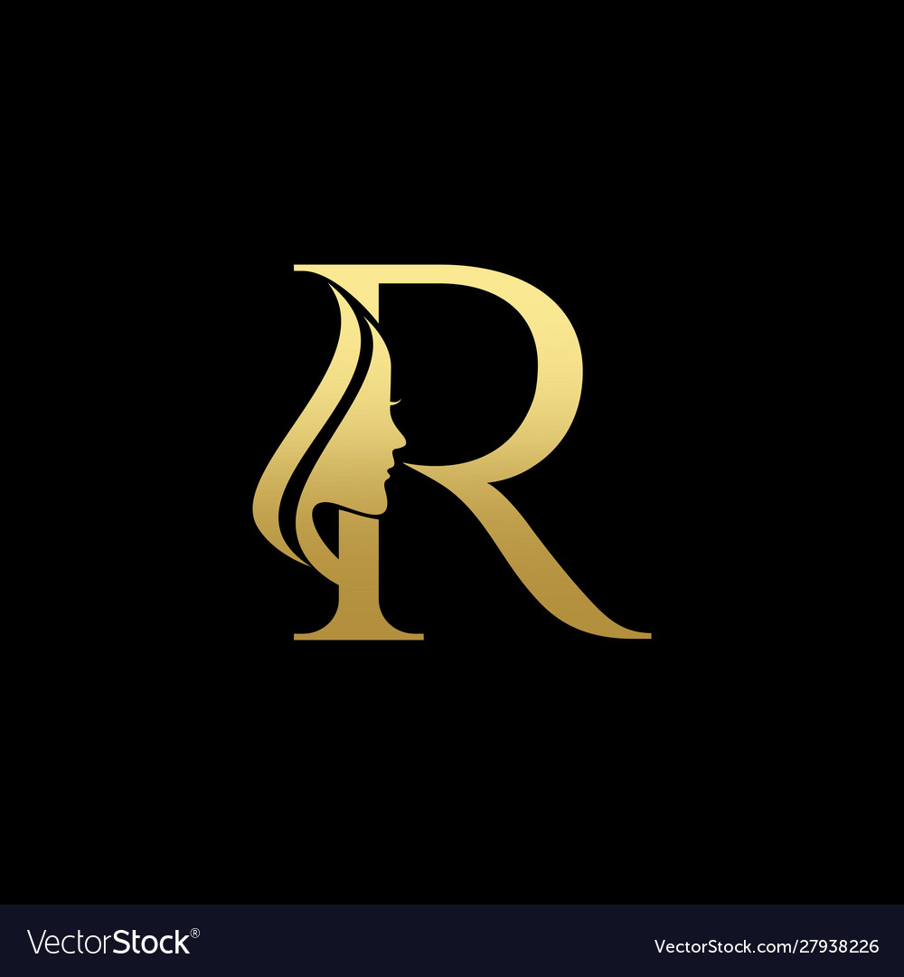 Letter R Beauty Women Face Logo Design Royalty Free Vector Letter R Beauty Women Face Logo Design Royalty Free Vector