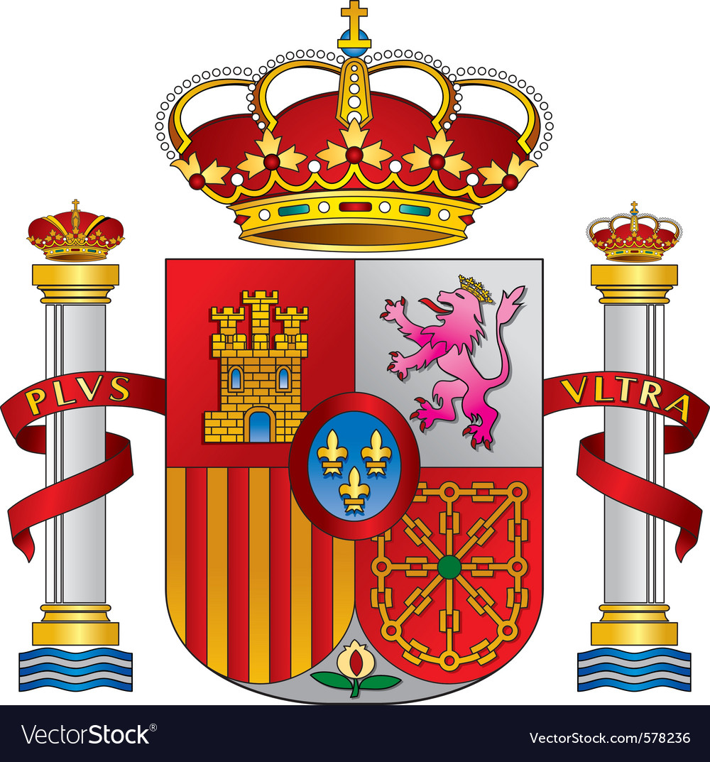 Spain royal emblem Royalty Free Vector Image - VectorStock