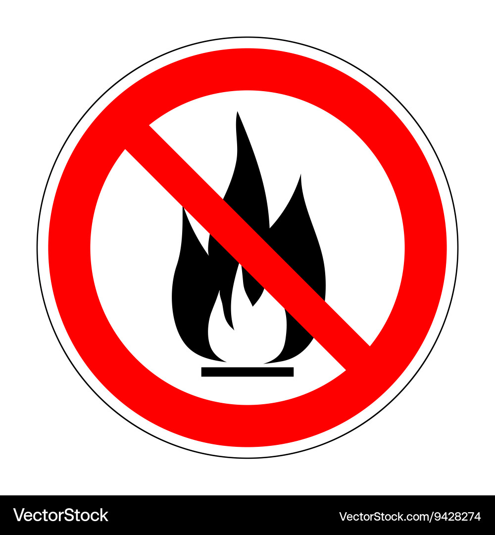 No fire sign 1103 Royalty Free Vector Image - VectorStock