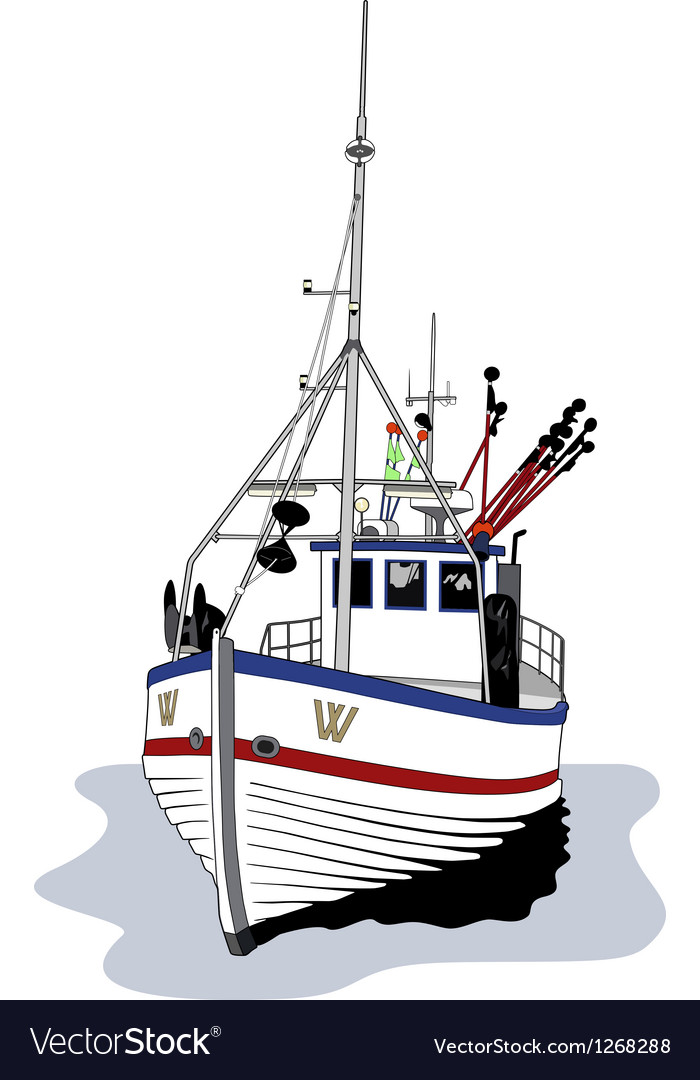 Fishing boat Royalty Free Vector Image - VectorStock
