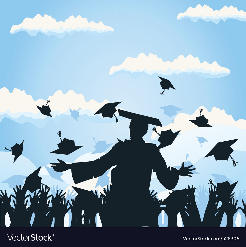Graduation Background Royalty Free Vector Image