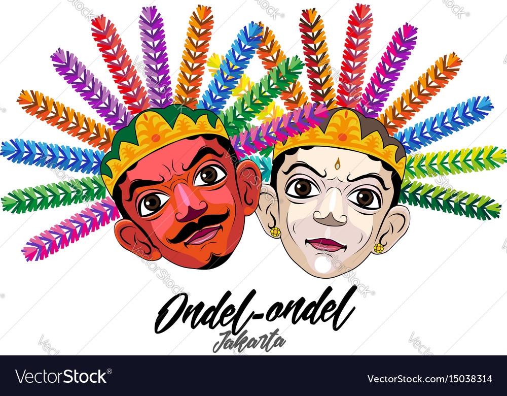 Download A pair of big masks Royalty Free Vector Image - VectorStock