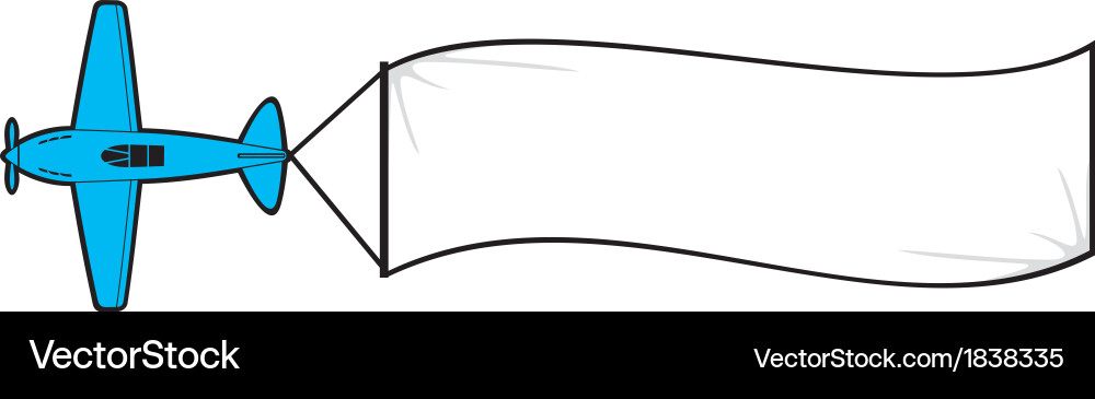 Plane with the banner Royalty Free Vector Image