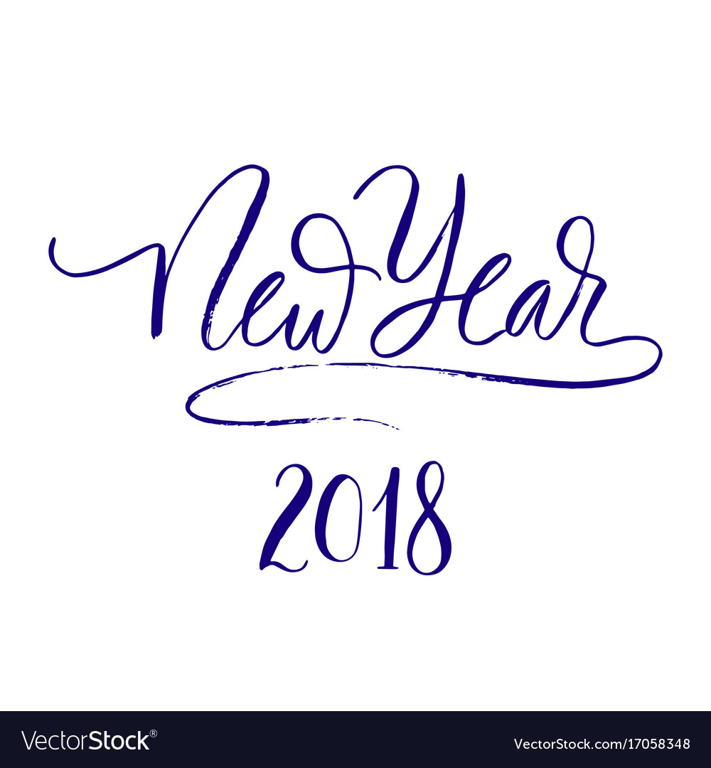 Merry christmas brush lettering typography Vector Image