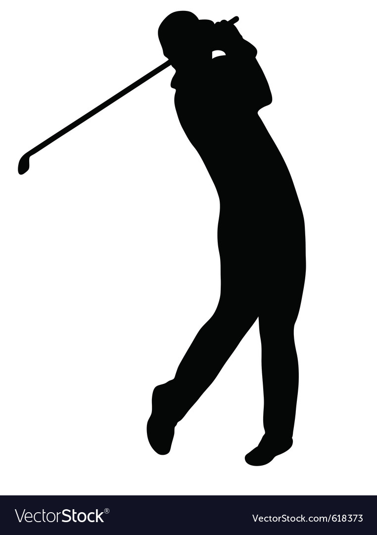 Golfer Shooting Three Vector Silhouettes Golfer Silhouette Royalty Free Vector Image Vectorstock