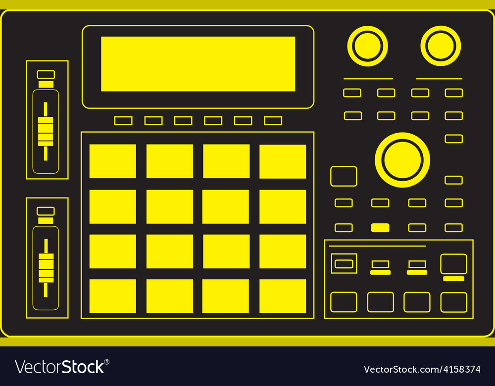 MPC drum machine Royalty Free Vector Image - VectorStock